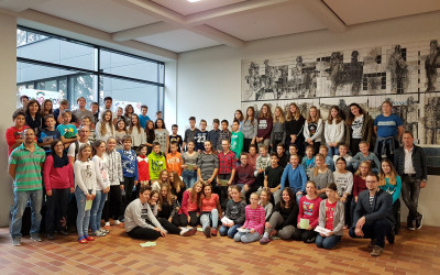 Srečanje sedmošolcev OŠ Bistrica z vrstniki iz Celovca in Borovelj