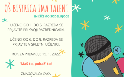 OŠ Bistrica ima talent